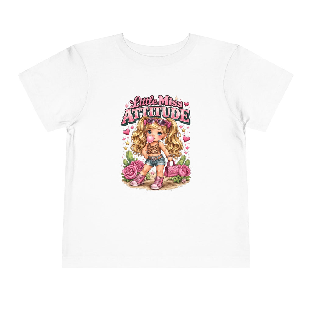 Little Miss Attitude toddler shirt | Cute girl character graphic tee