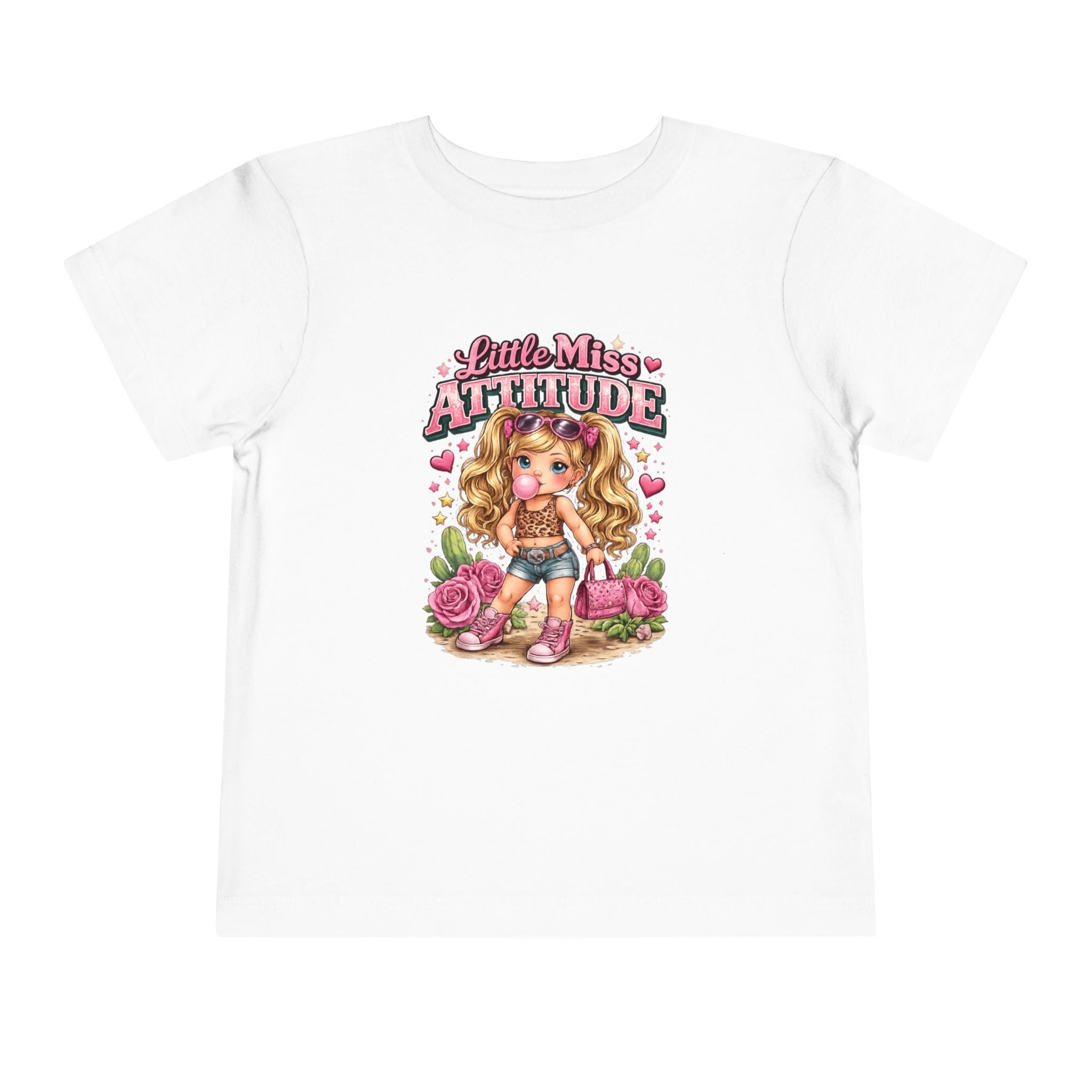Little Miss Attitude toddler shirt | Cute girl character graphic tee
