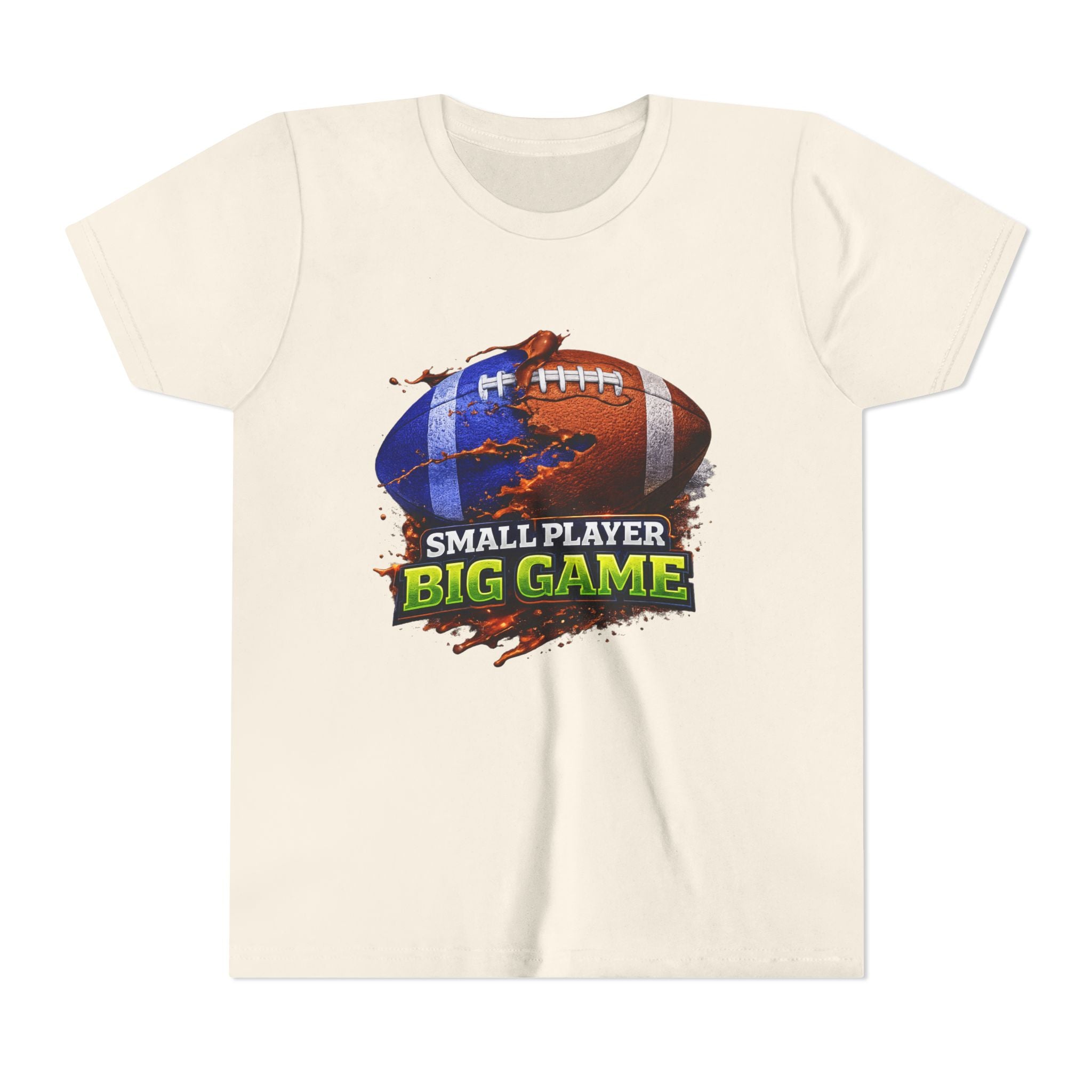 "Small Player Big Game" Graphic Shirt -Youth Football Tee