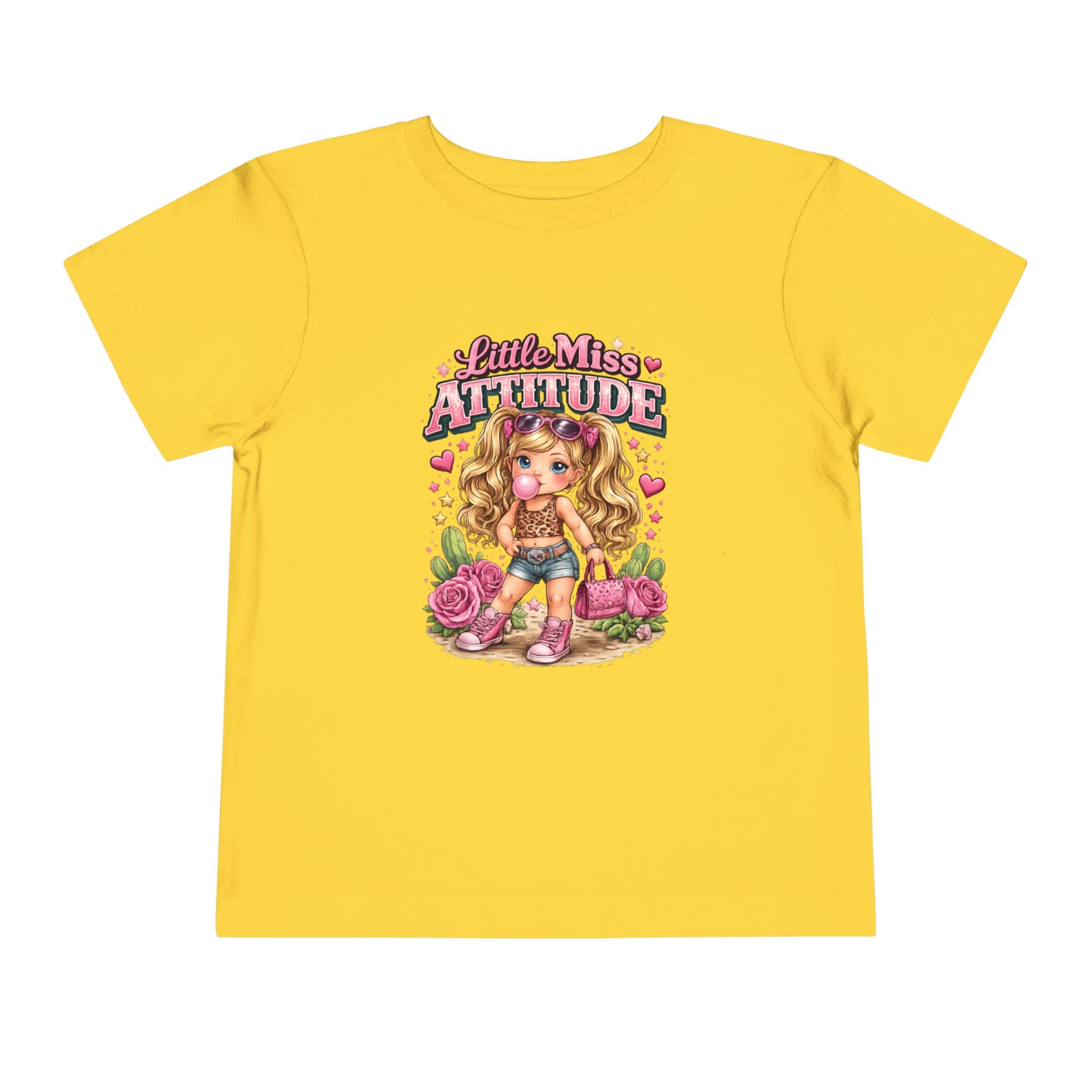 Little Miss Attitude toddler shirt | Cute girl character graphic tee