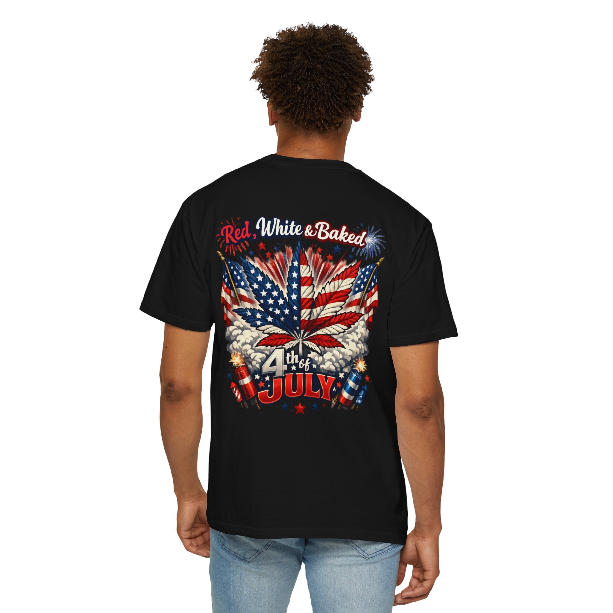 "Red, White & Baked" Patriotic Cannabis Holiday Tee