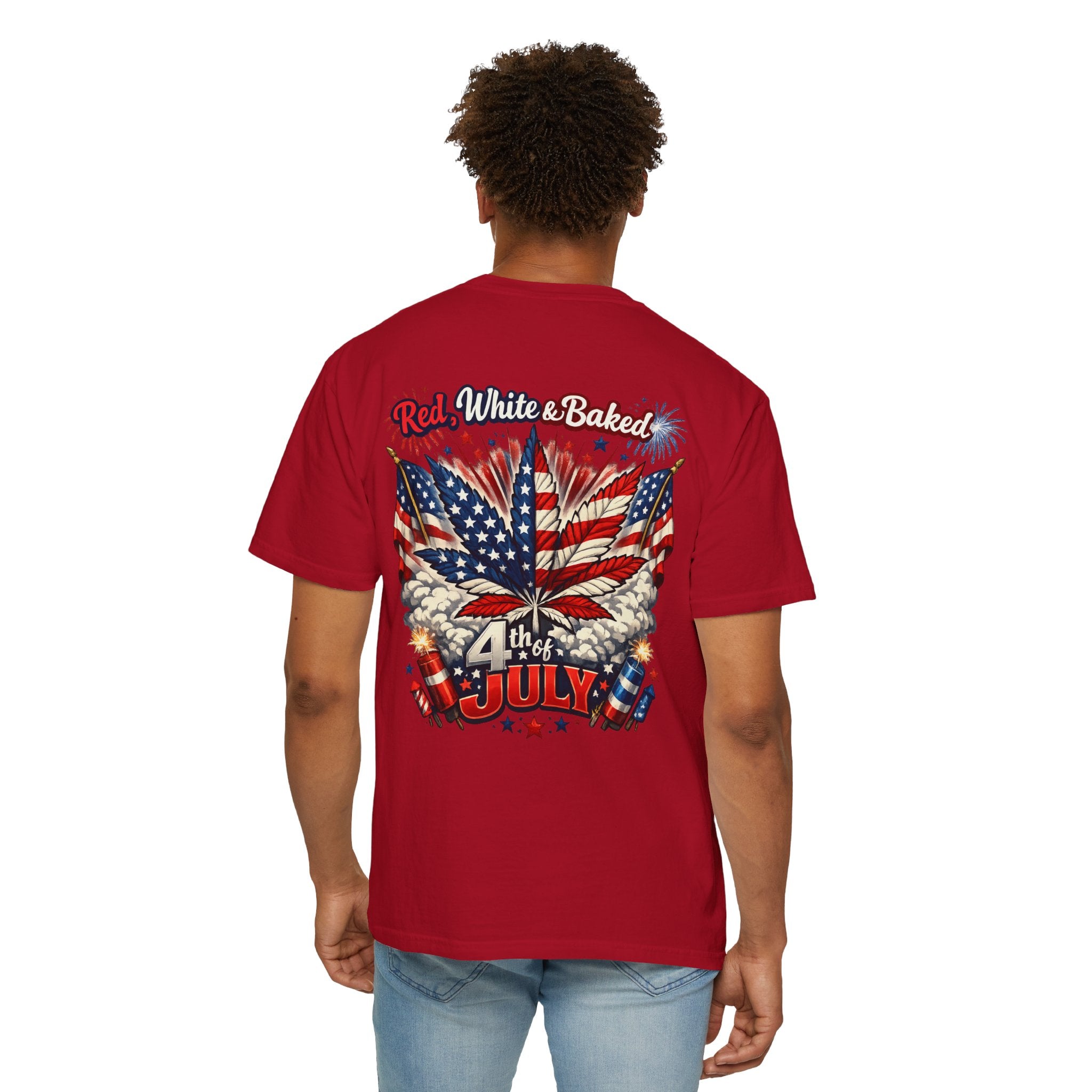 "Red, White & Baked" Patriotic Cannabis Holiday Tee