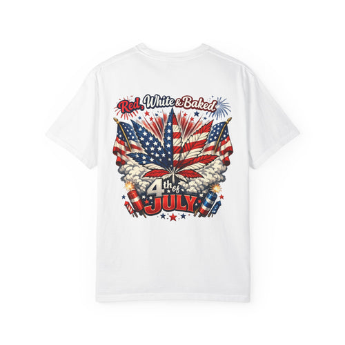 "Red, White & Baked" Patriotic Cannabis Holiday Tee