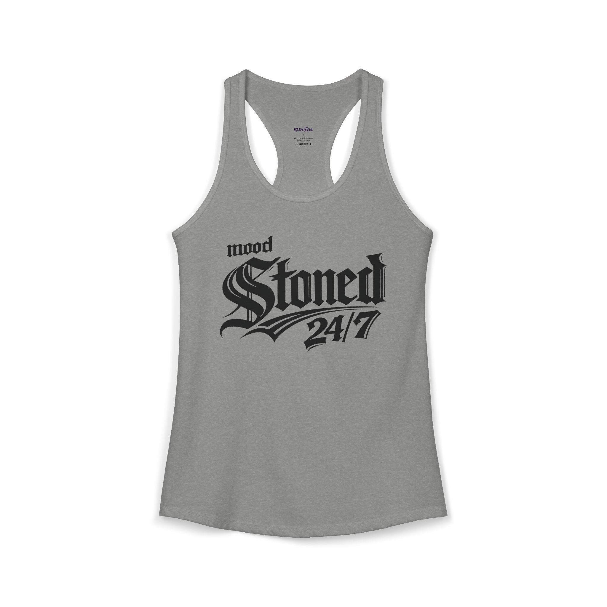 Mood Stoned 24/7-Women's Racerback Tank