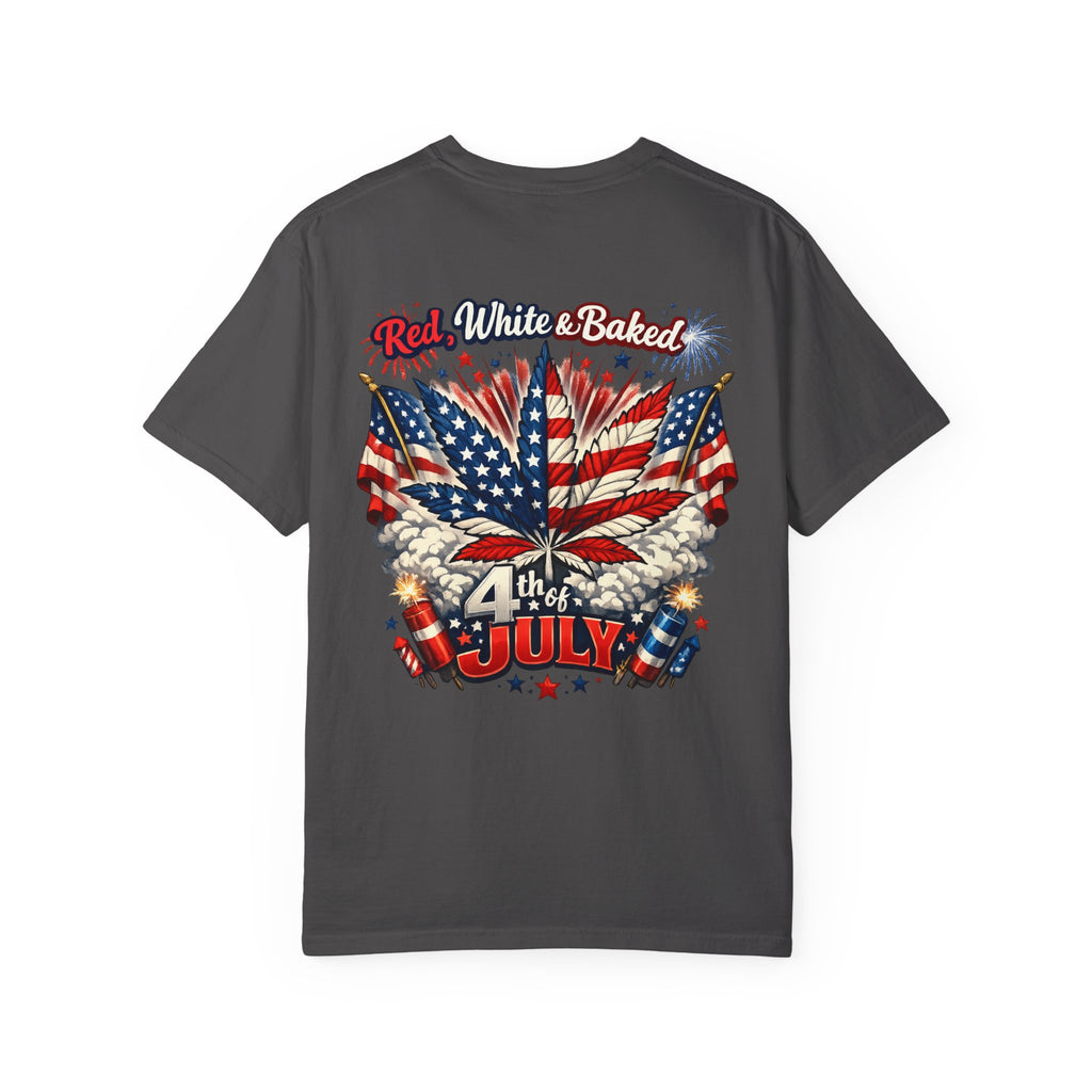 "Red, White & Baked" Patriotic Cannabis Holiday Tee