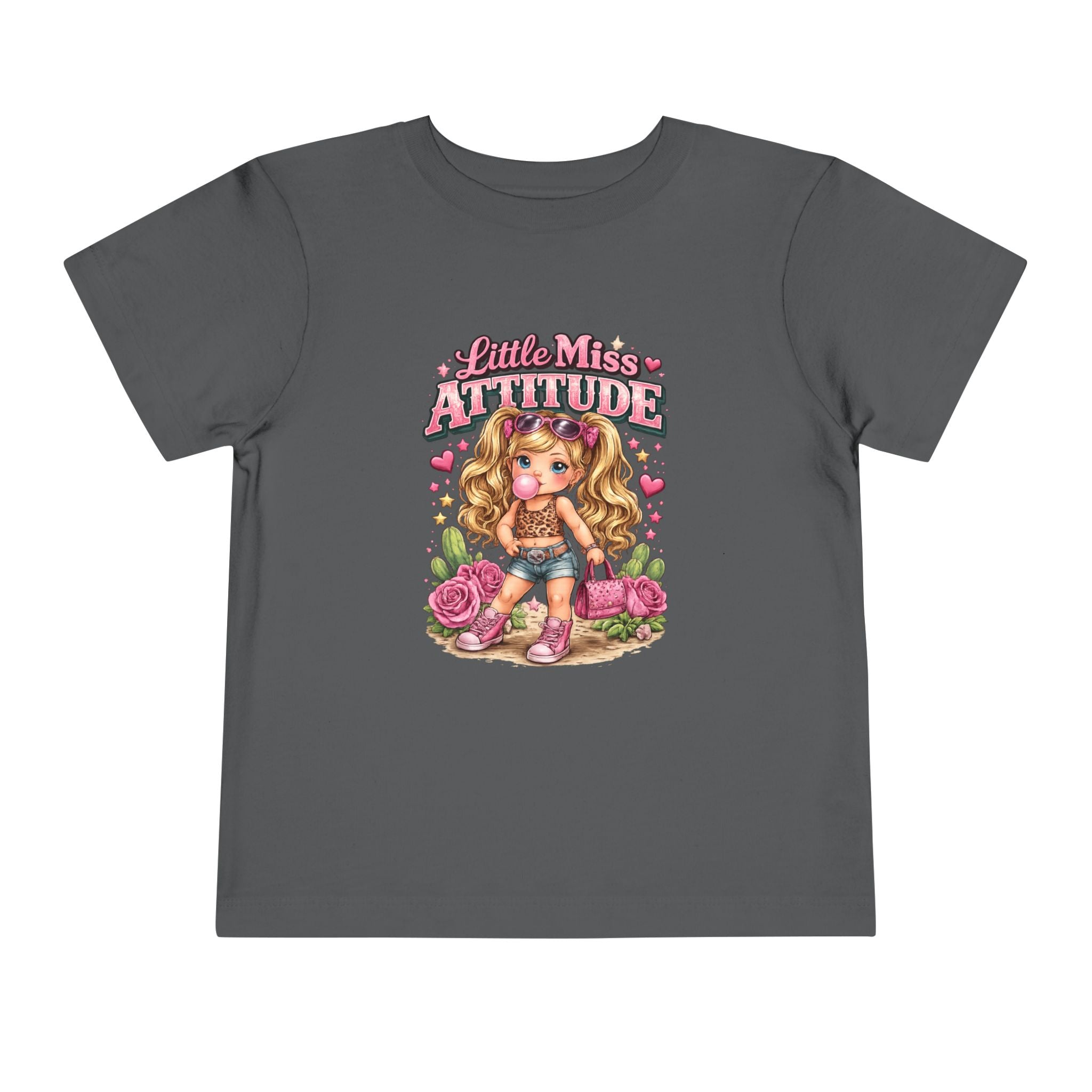 Little Miss Attitude toddler shirt | Cute girl character graphic tee