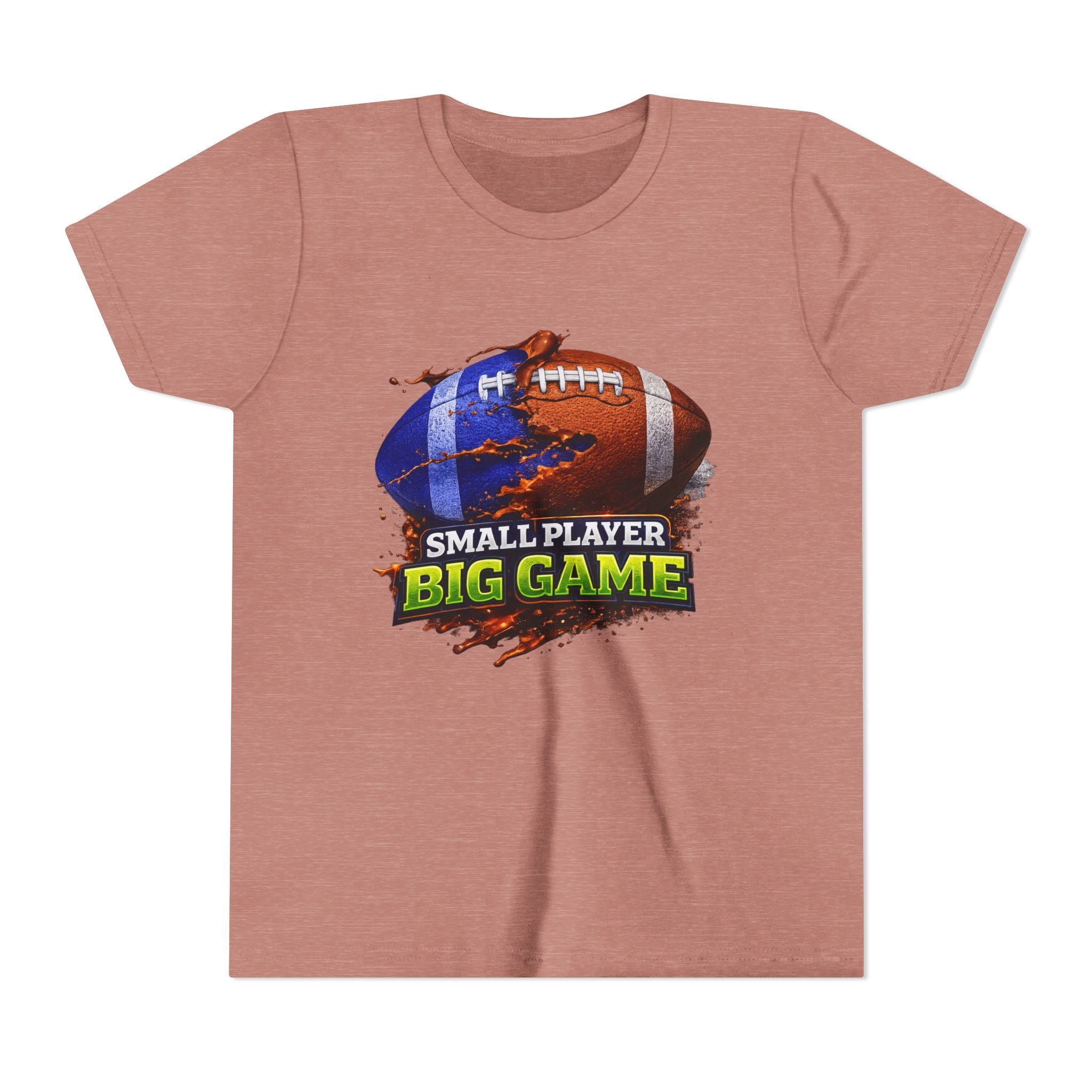 "Small Player Big Game" Graphic Shirt -Youth Football Tee
