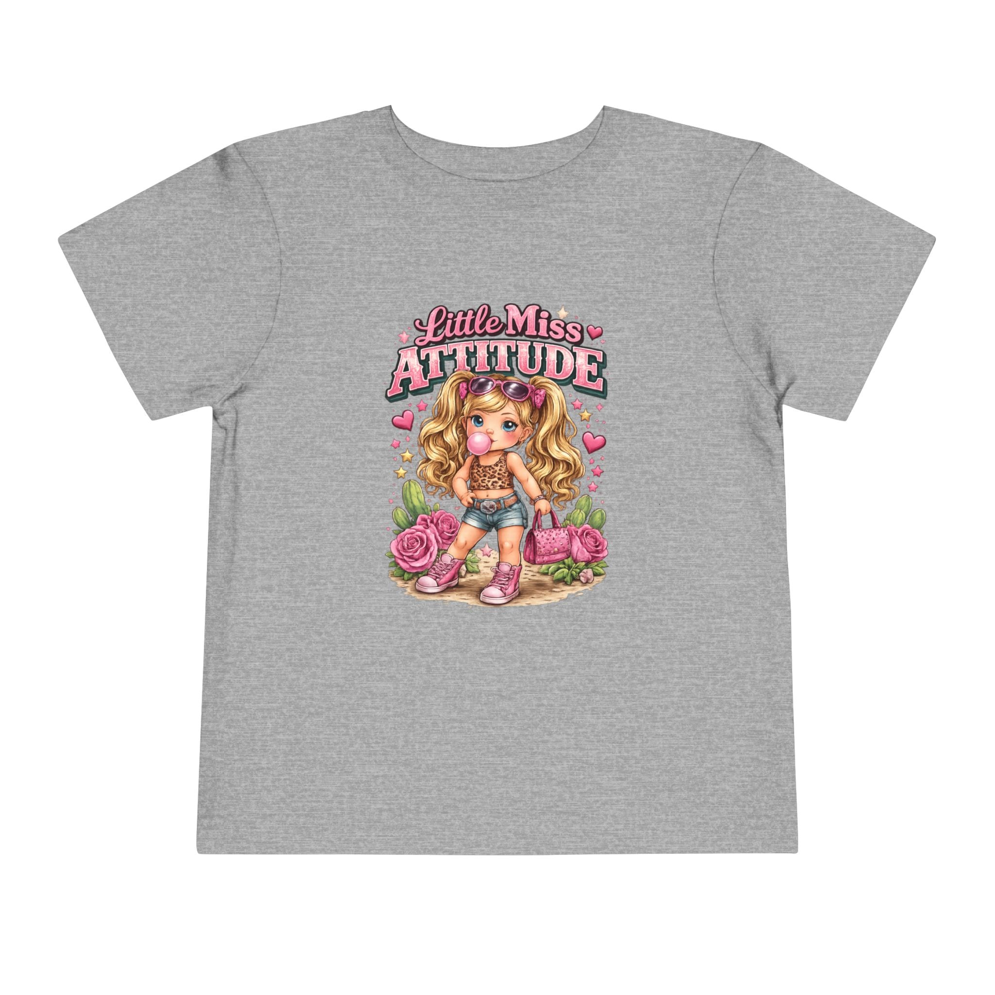 Little Miss Attitude toddler shirt | Cute girl character graphic tee