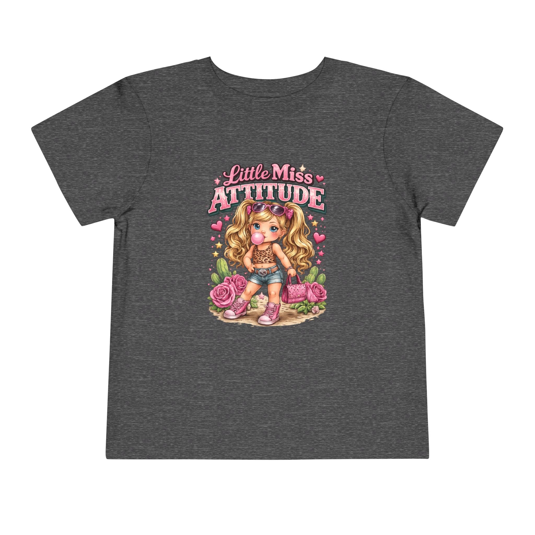Little Miss Attitude toddler shirt | Cute girl character graphic tee
