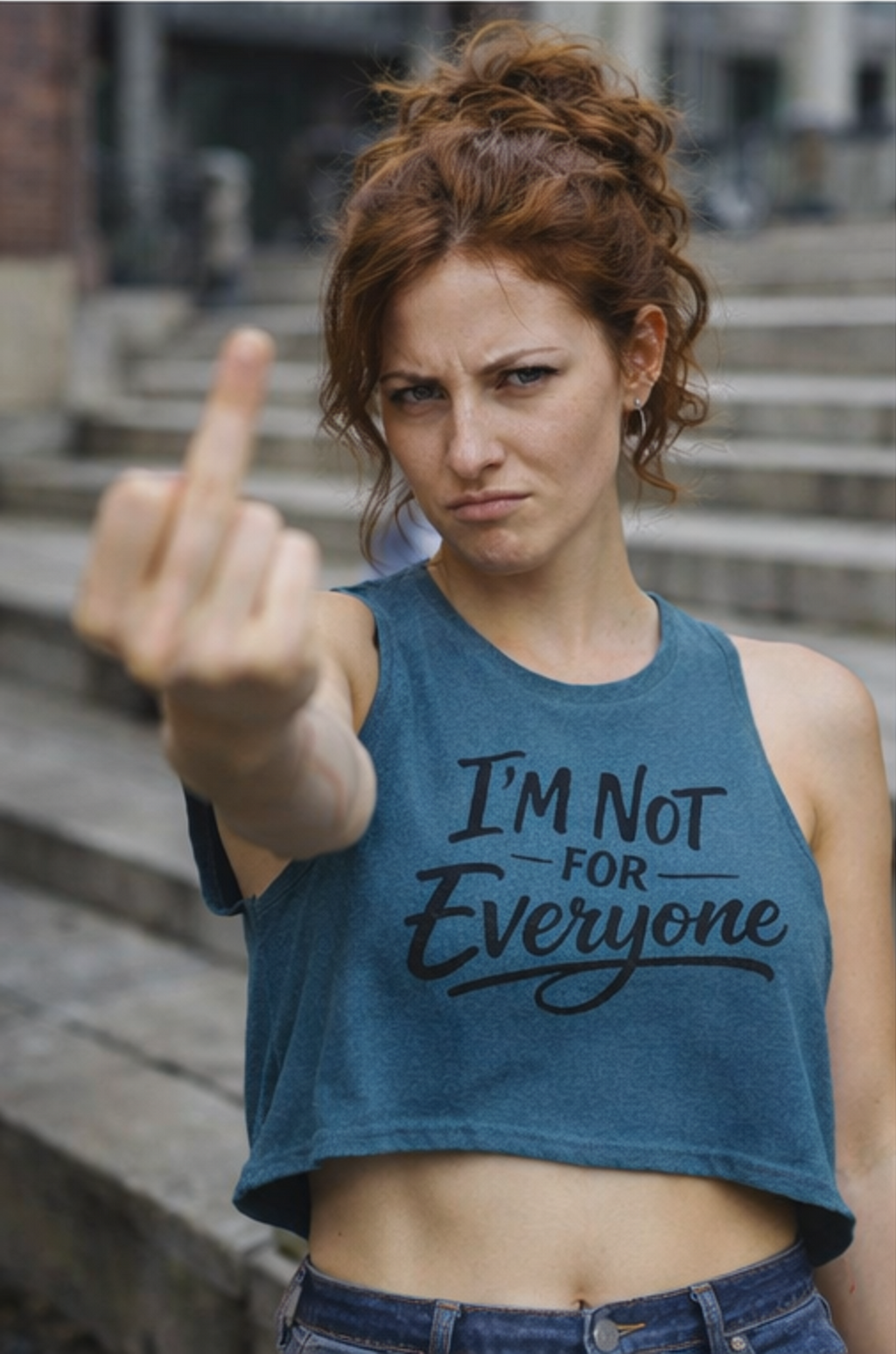 I’m Not For Everyone Crop Top – Women’s Graphic Tank – Sarcastic Attitude Shirt