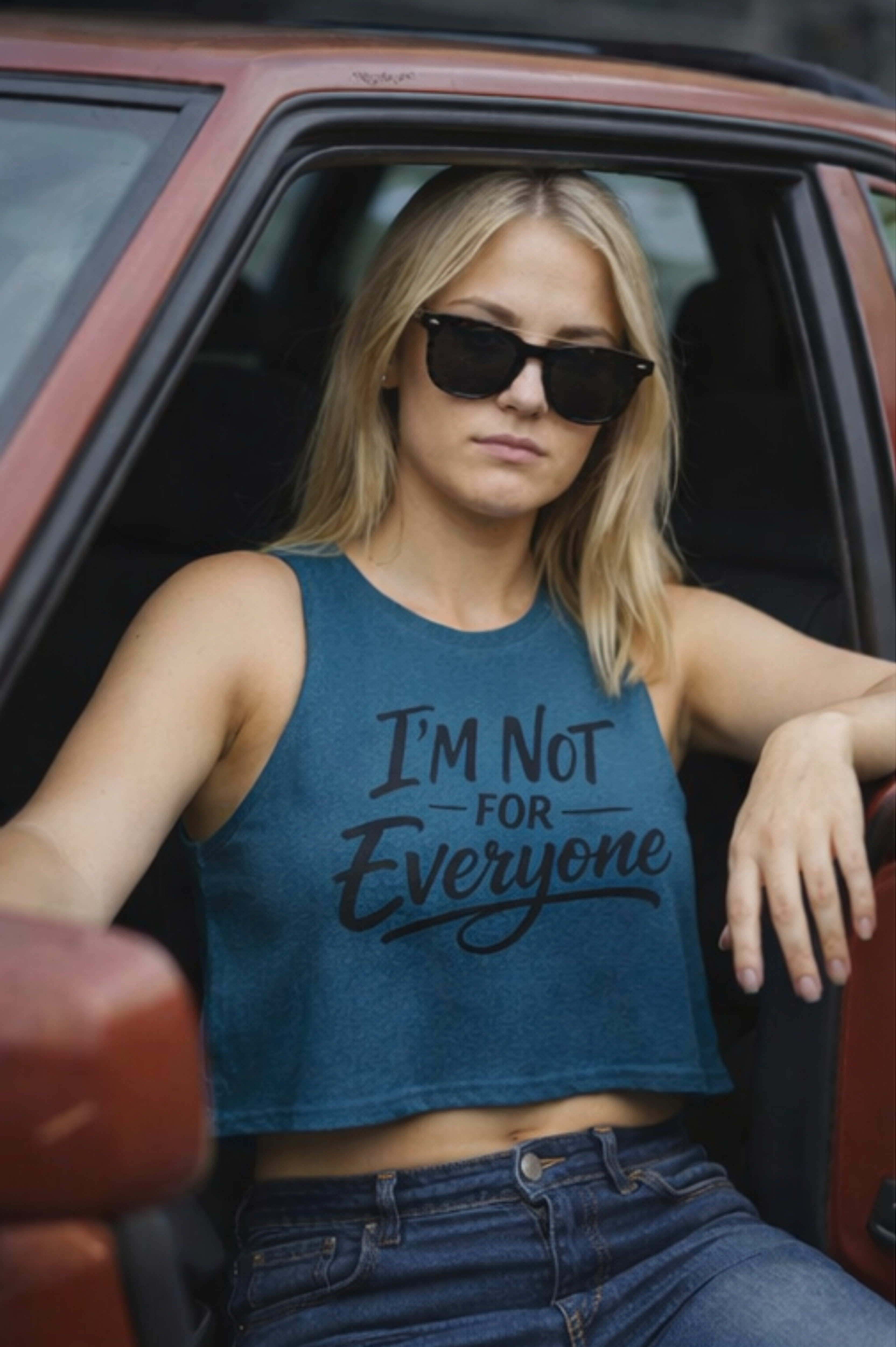 I’m Not For Everyone Crop Top – Women’s Graphic Tank – Sarcastic Attitude Shirt