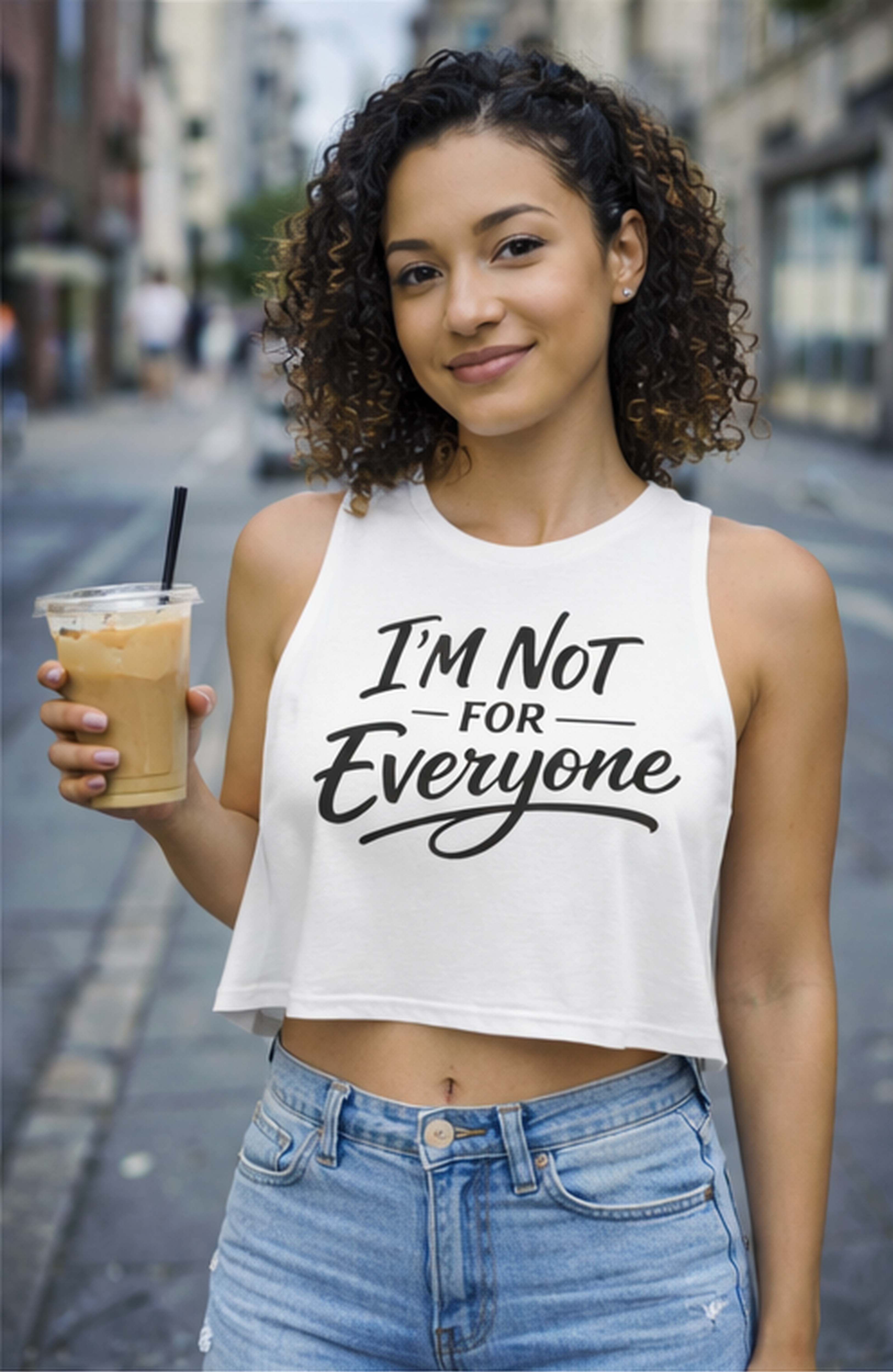 I’m Not For Everyone Crop Top – Women’s Graphic Tank – Sarcastic Attitude Shirt