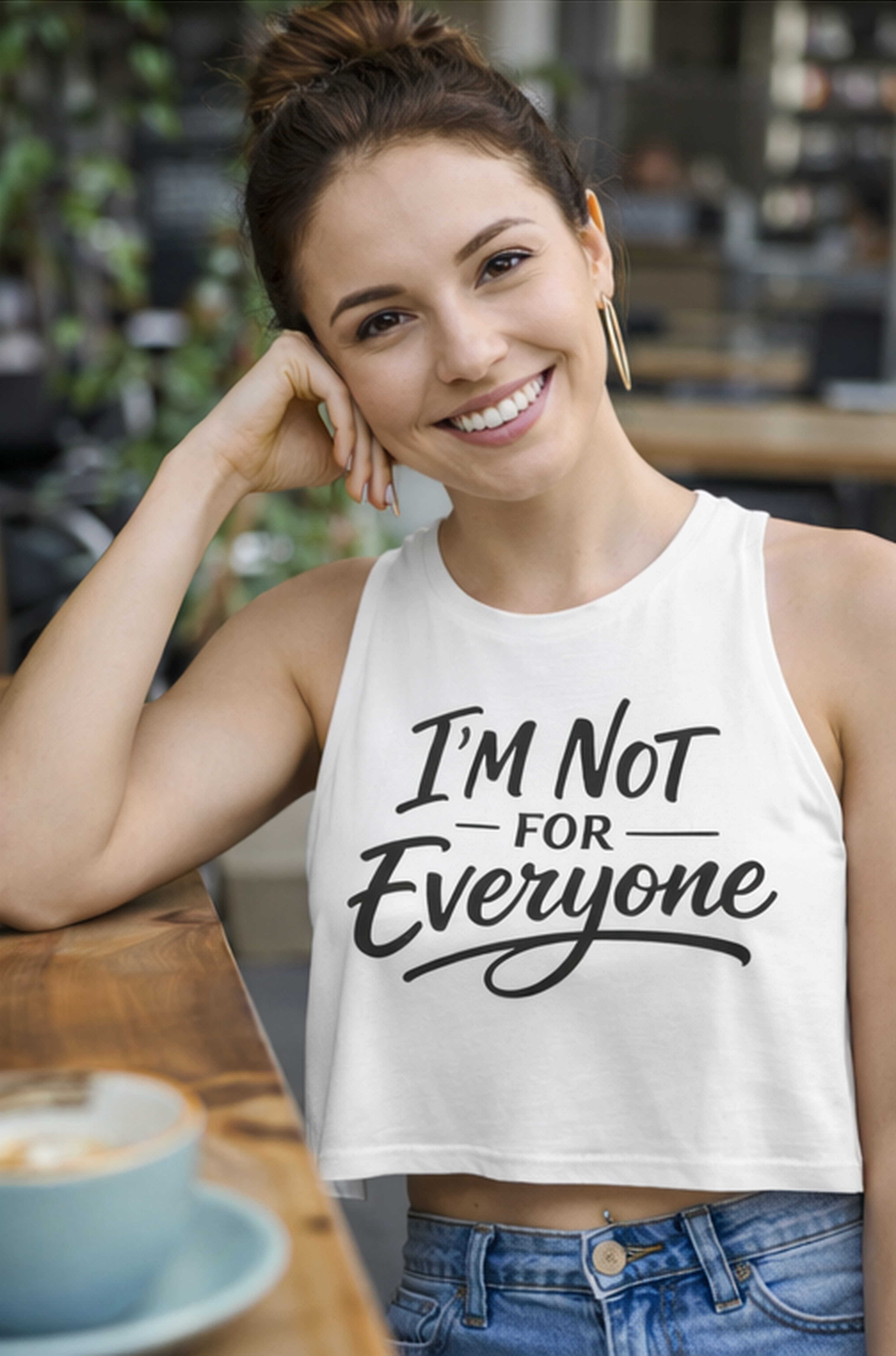 I’m Not For Everyone Crop Top – Women’s Graphic Tank – Sarcastic Attitude Shirt
