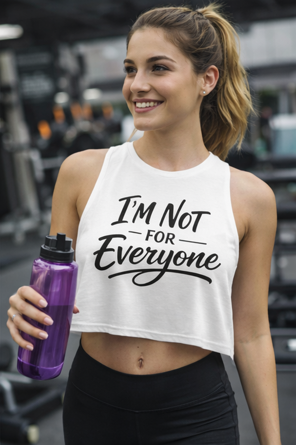 I’m Not For Everyone Crop Top – Women’s Graphic Tank – Sarcastic Attitude Shirt