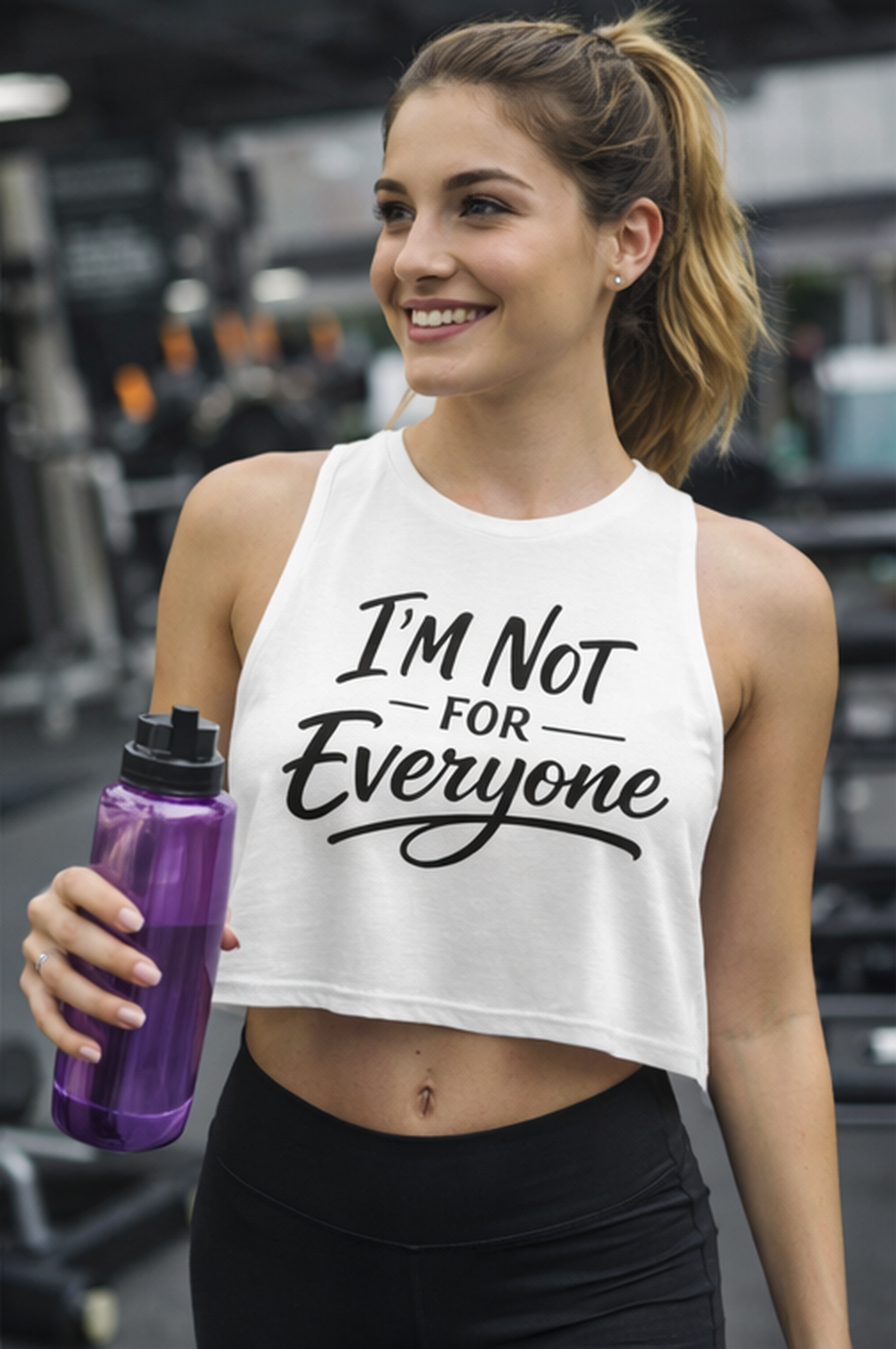 I’m Not For Everyone Crop Top – Women’s Graphic Tank – Sarcastic Attitude Shirt