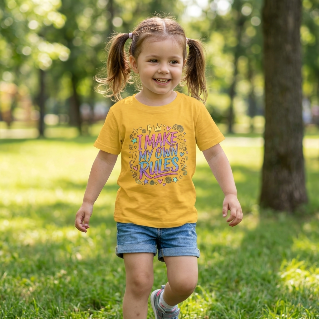 I Make My Own Rules Toddler Shirt – Cute Funny Toddler Graphic Tee