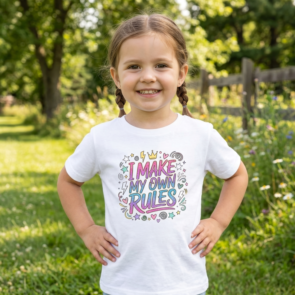 I Make My Own Rules Toddler Shirt – Cute Funny Toddler Graphic Tee