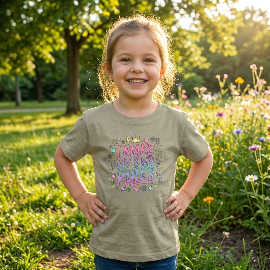 I Make My Own Rules Toddler Shirt – Cute Funny Toddler Graphic Tee