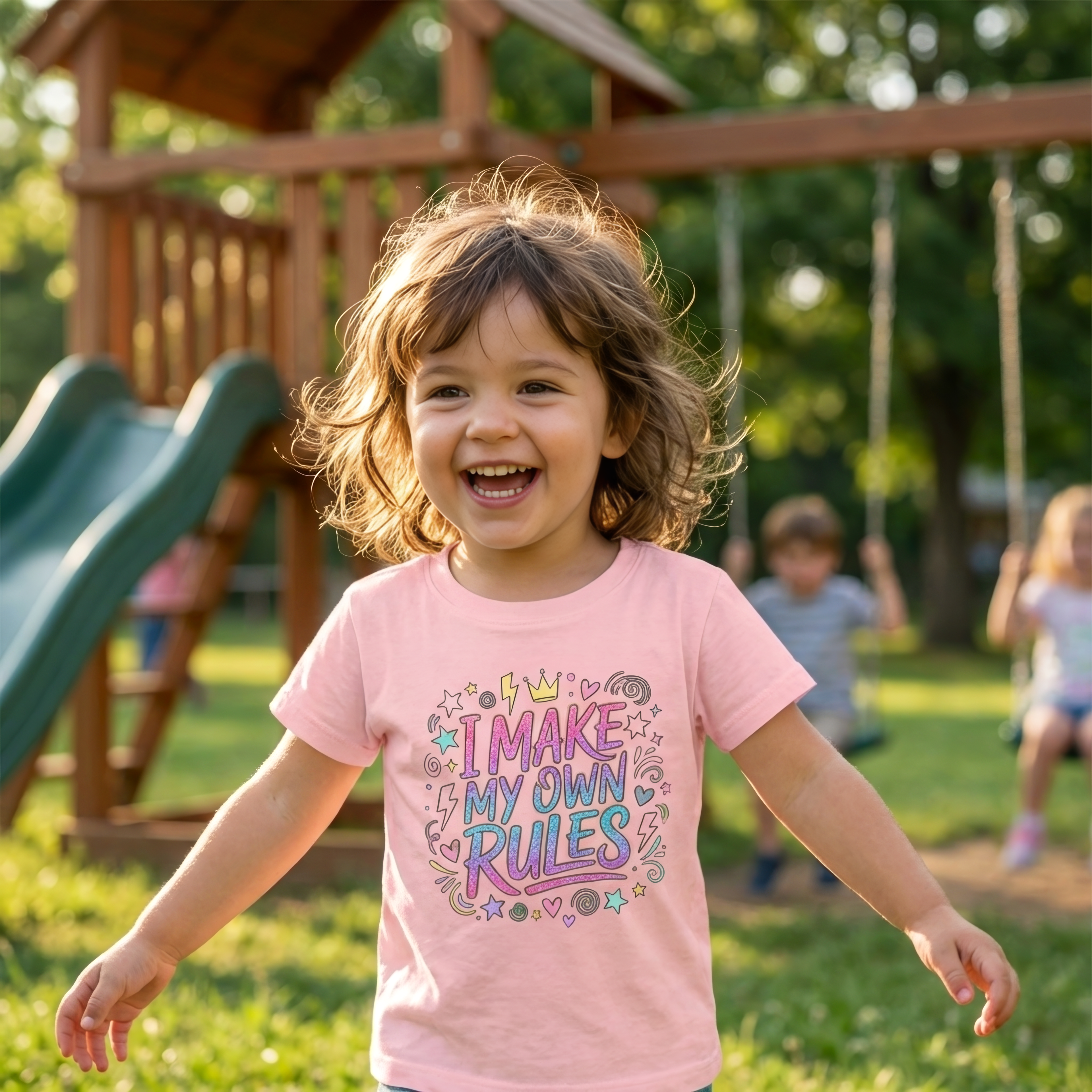 I Make My Own Rules Toddler Shirt – Cute Funny Toddler Graphic Tee