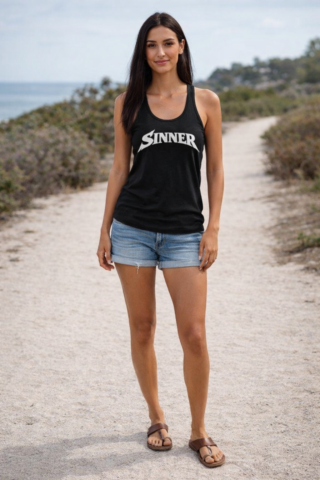 Sinner Racerback Tank Top for Women