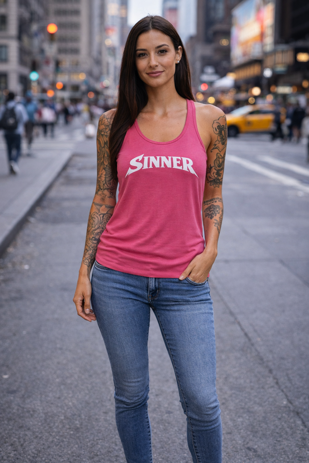 Sinner Racerback Tank Top for Women