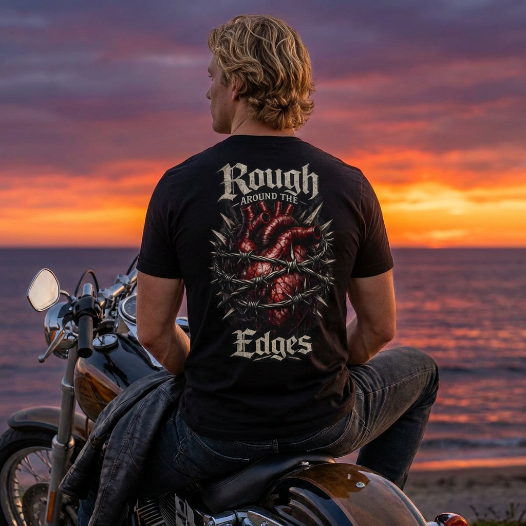 Rough Around The Edges Shirt – Edgy Heart Graphic Tee