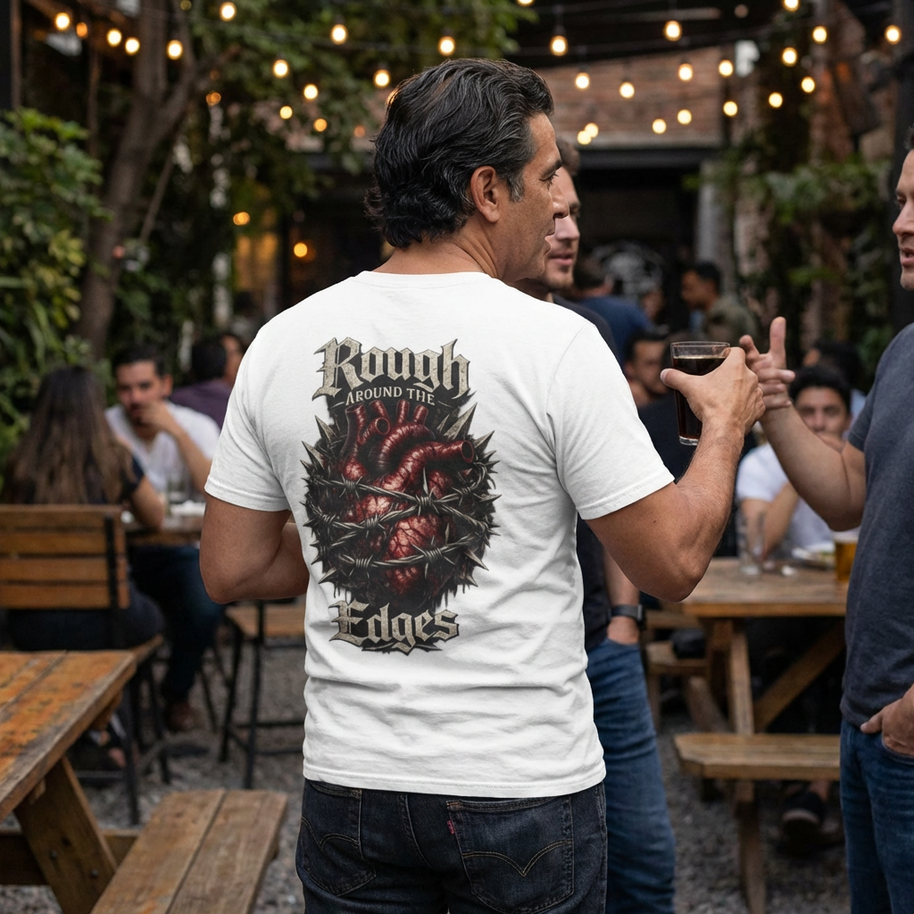 Rough Around The Edges Shirt – Edgy Heart Graphic Tee