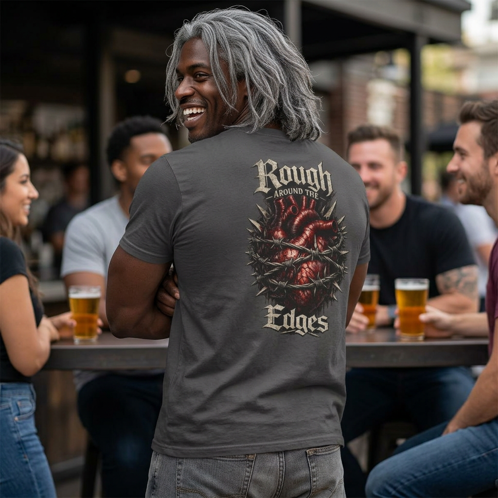 Rough Around The Edges Shirt – Edgy Heart Graphic Tee