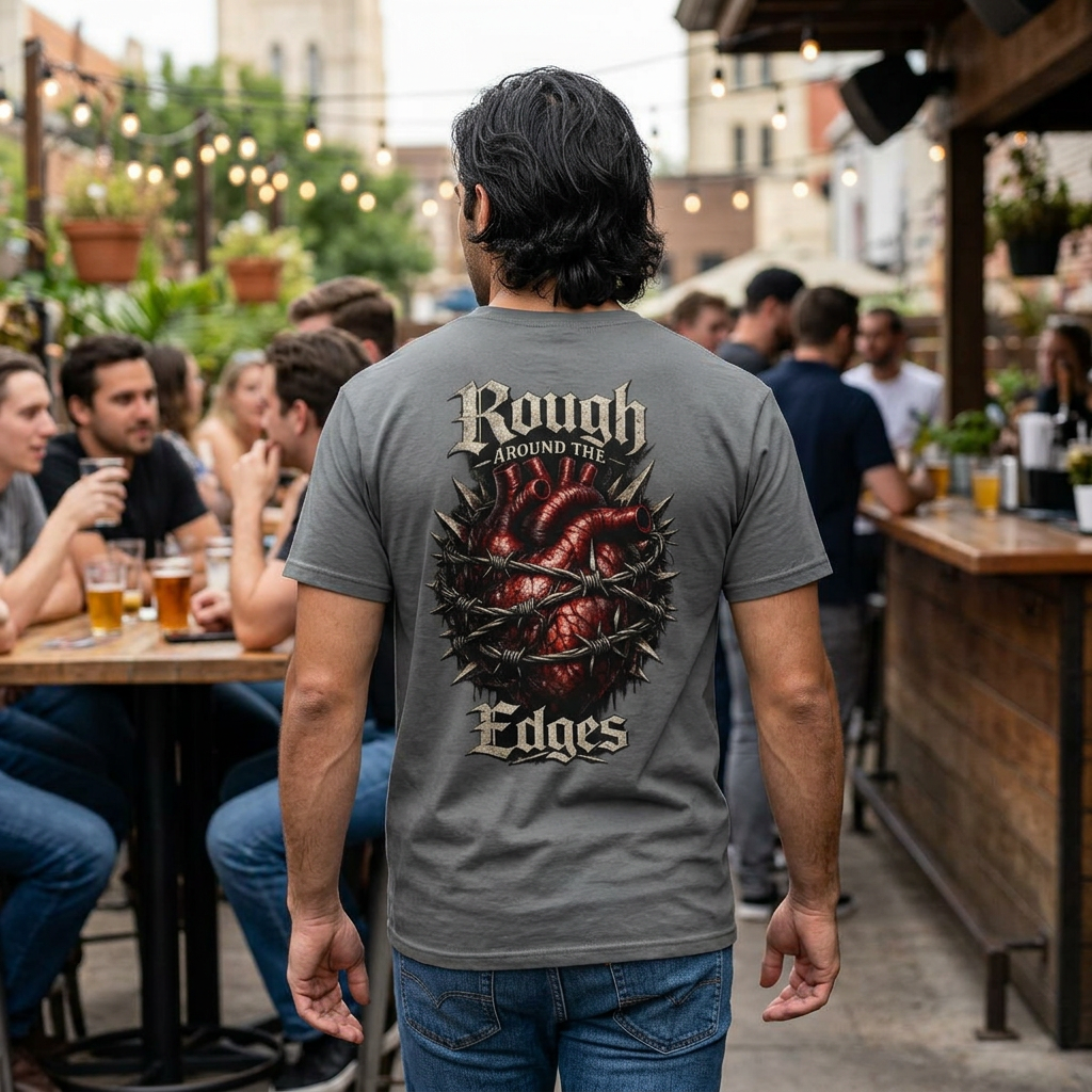 Rough Around The Edges Shirt – Edgy Heart Graphic Tee