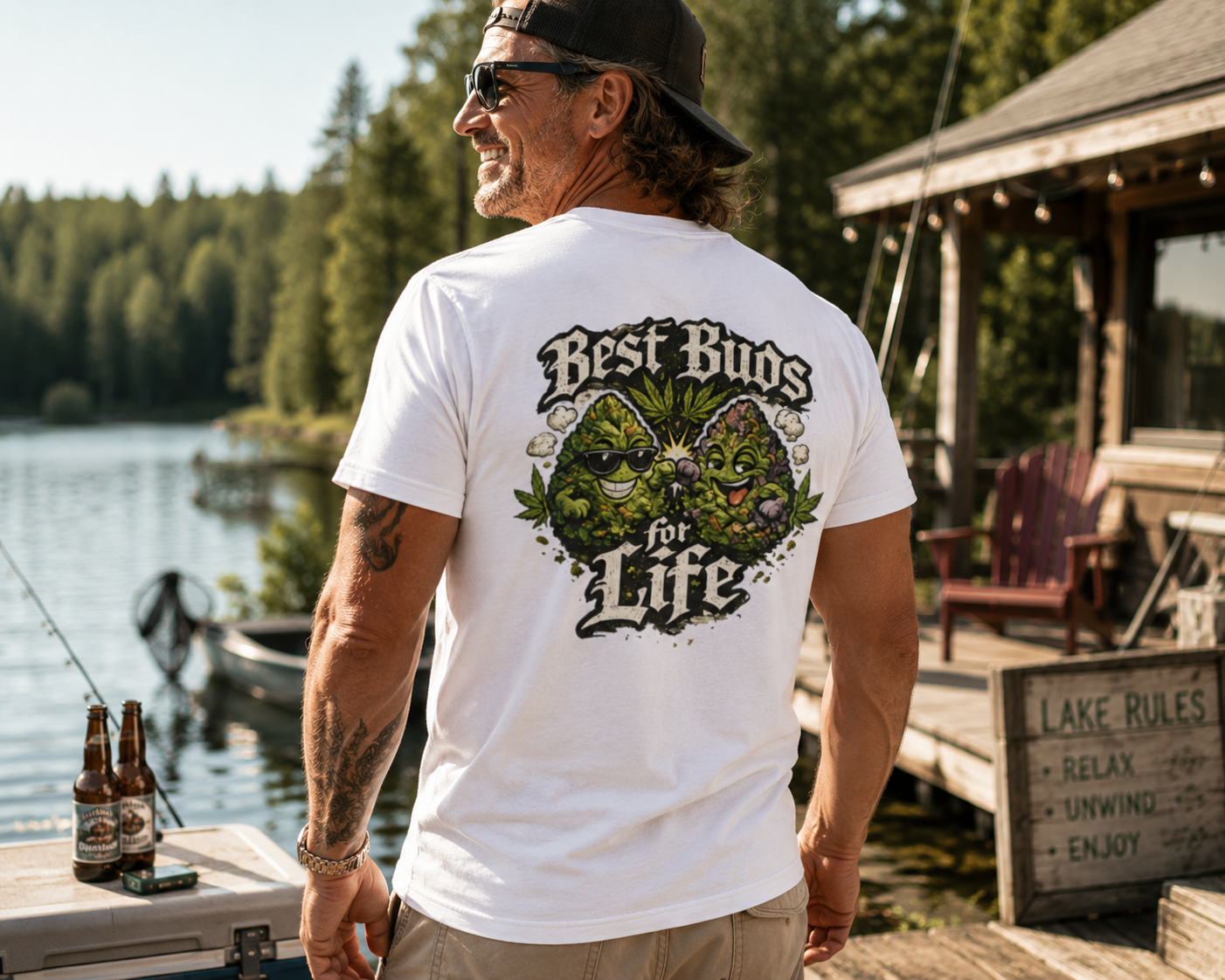 Best Buds For Life Old english Typography