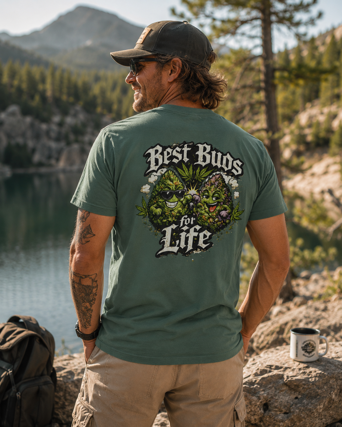 Best Buds For Life Old english Typography