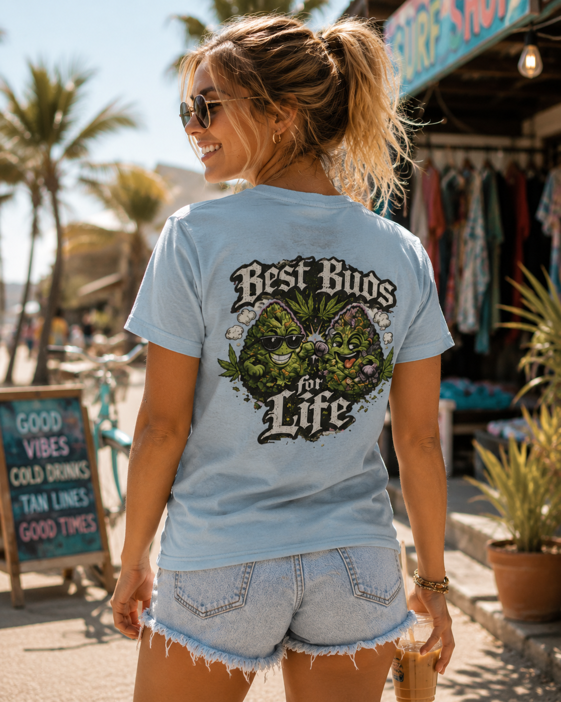 Best Buds For Life Old english Typography