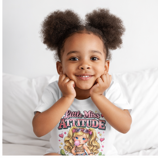 Little Miss Attitude toddler shirt | Cute girl character graphic tee