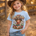 Lil’ Outlaw Toddler Tee – Cute Western Cowgirl Graphic Shirt