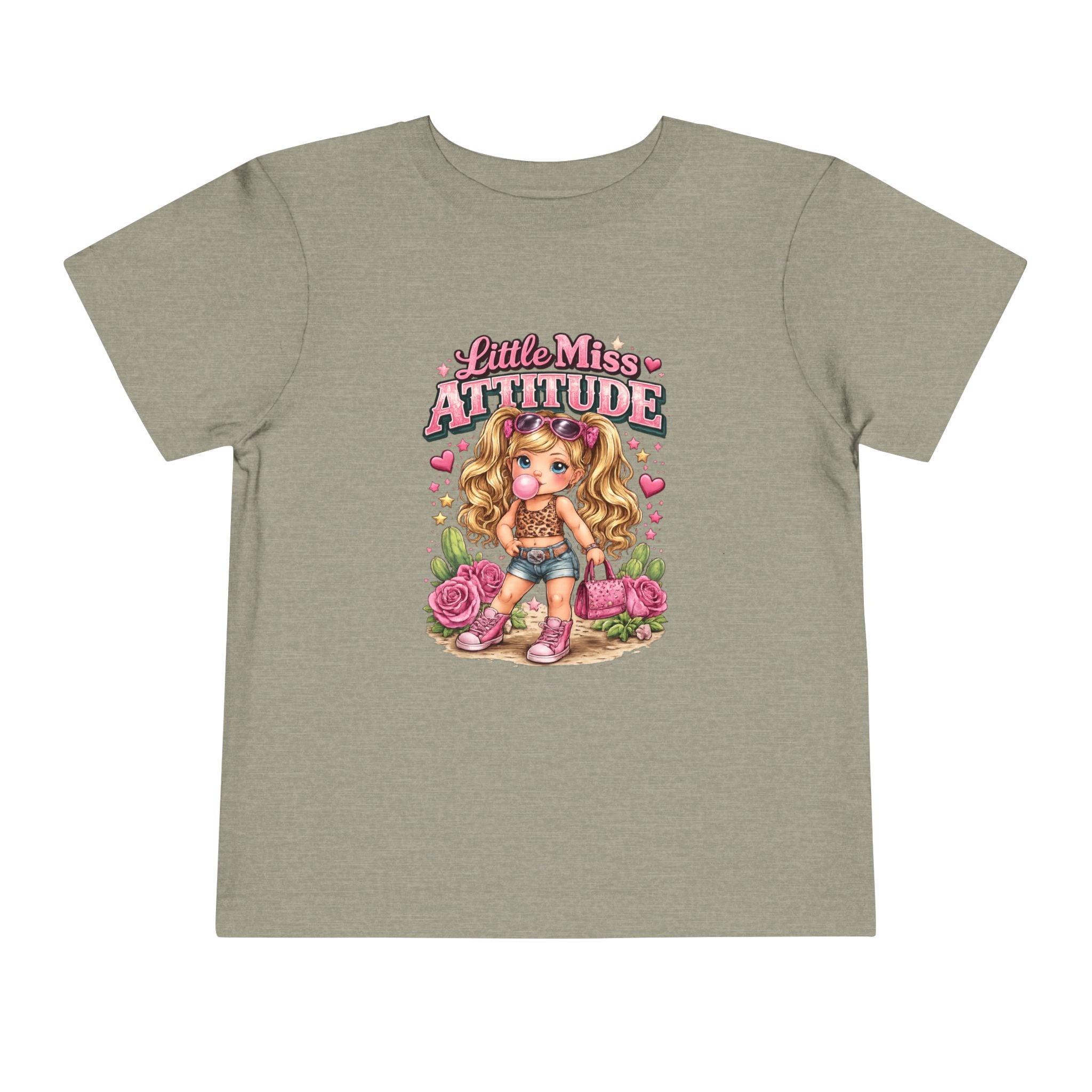 Little Miss Attitude toddler shirt | Cute girl character graphic tee