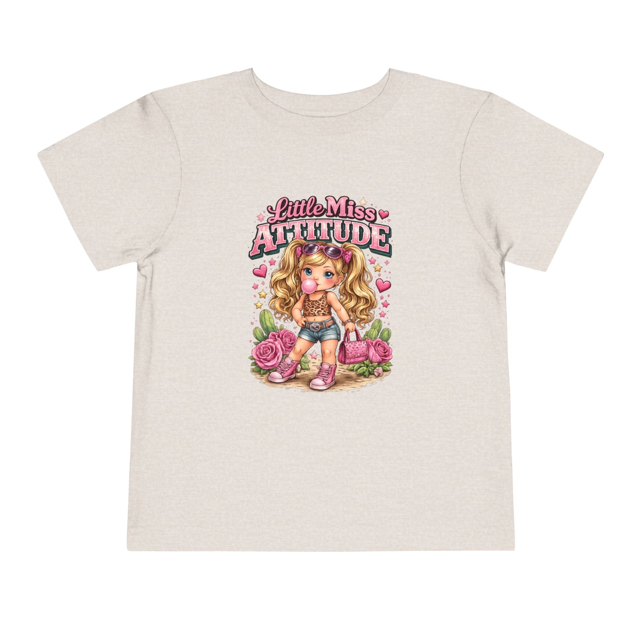 Little Miss Attitude toddler shirt | Cute girl character graphic tee