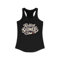 Rolling Stoned Women’s Racerback Tank – Retro Cannabis Graphic Tank Top