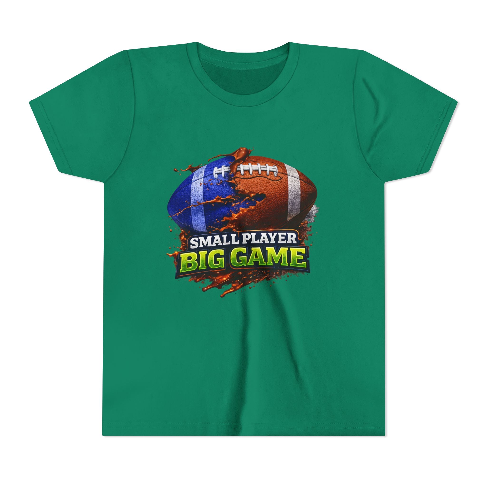 "Small Player Big Game" Graphic Shirt -Youth Football Tee