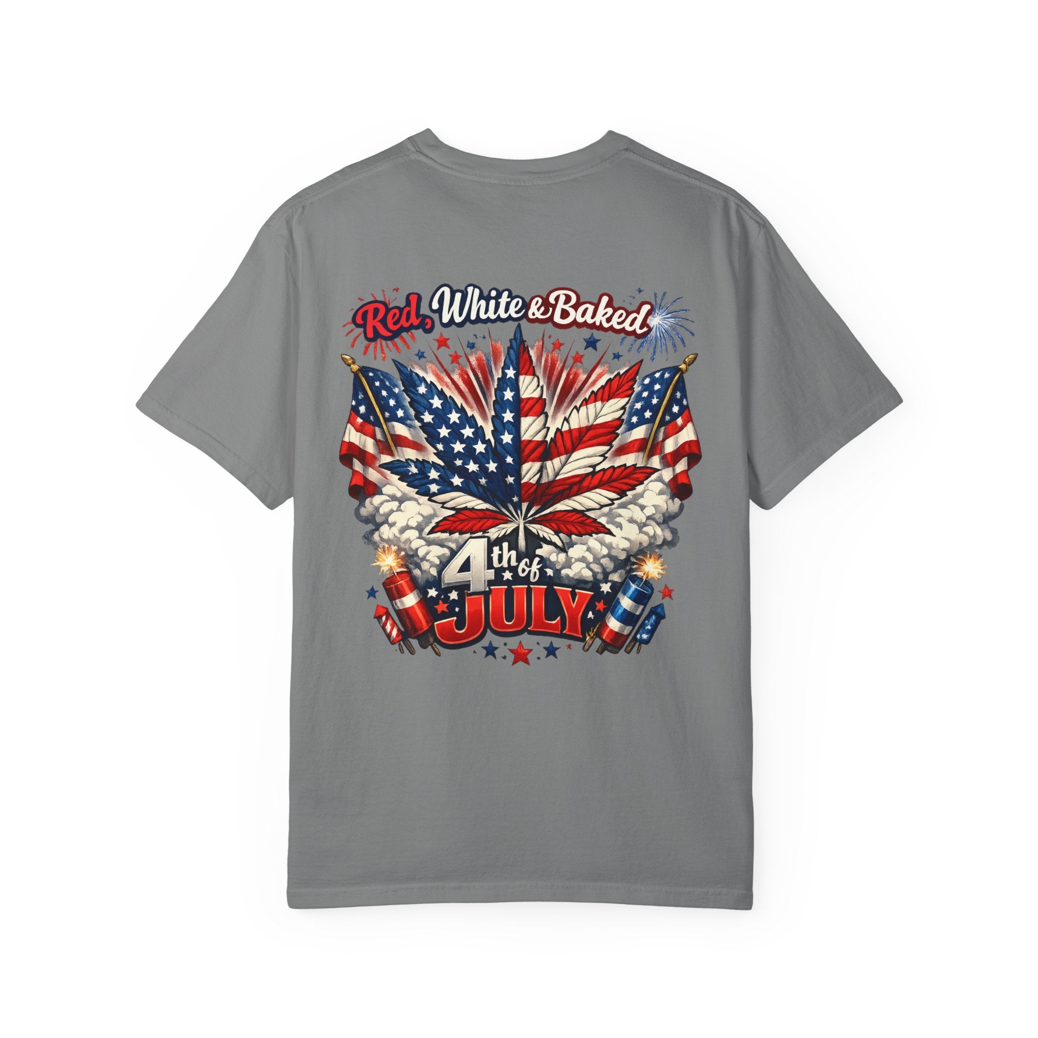 "Red, White & Baked" Patriotic Cannabis Holiday Tee