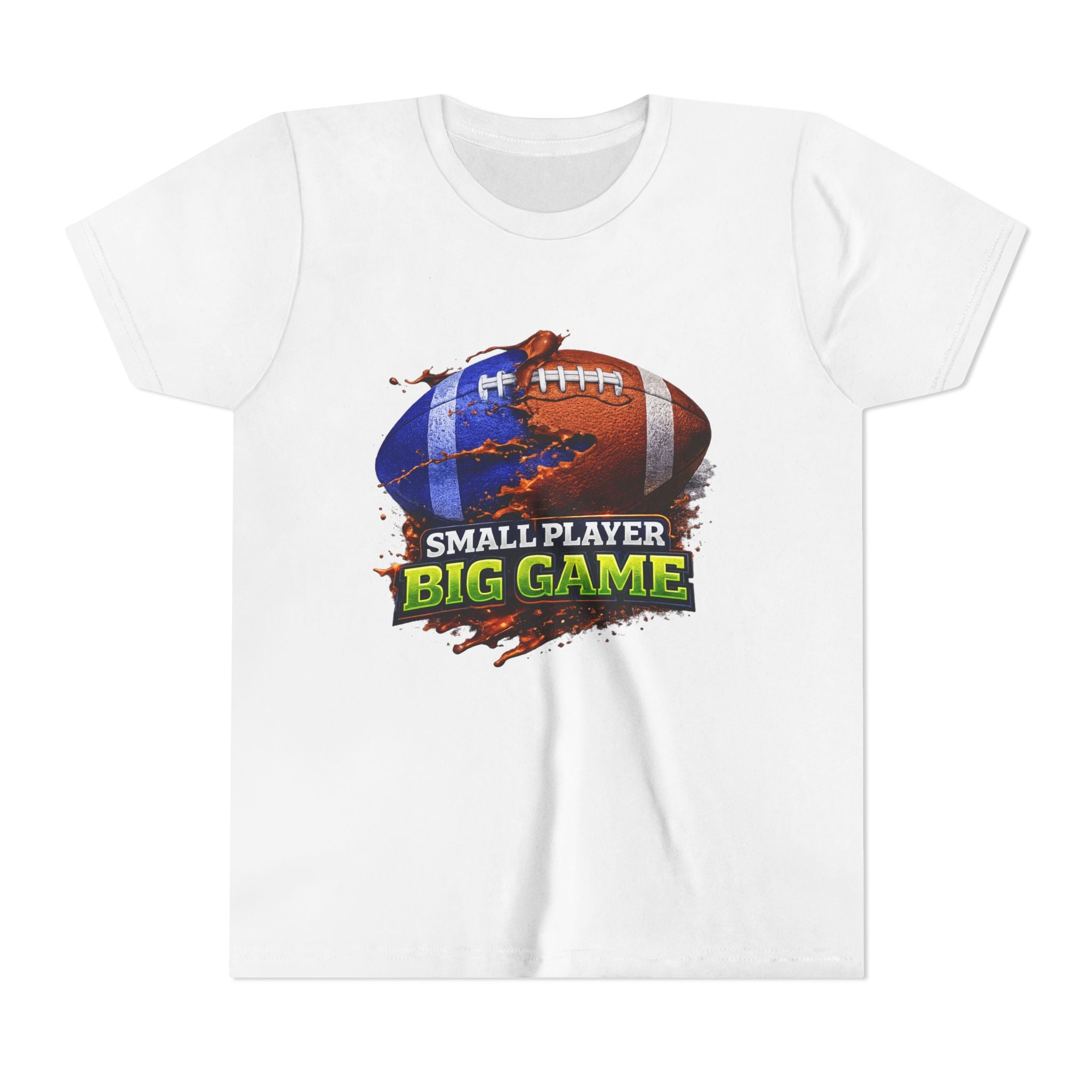 "Small Player Big Game" Graphic Shirt -Youth Football Tee