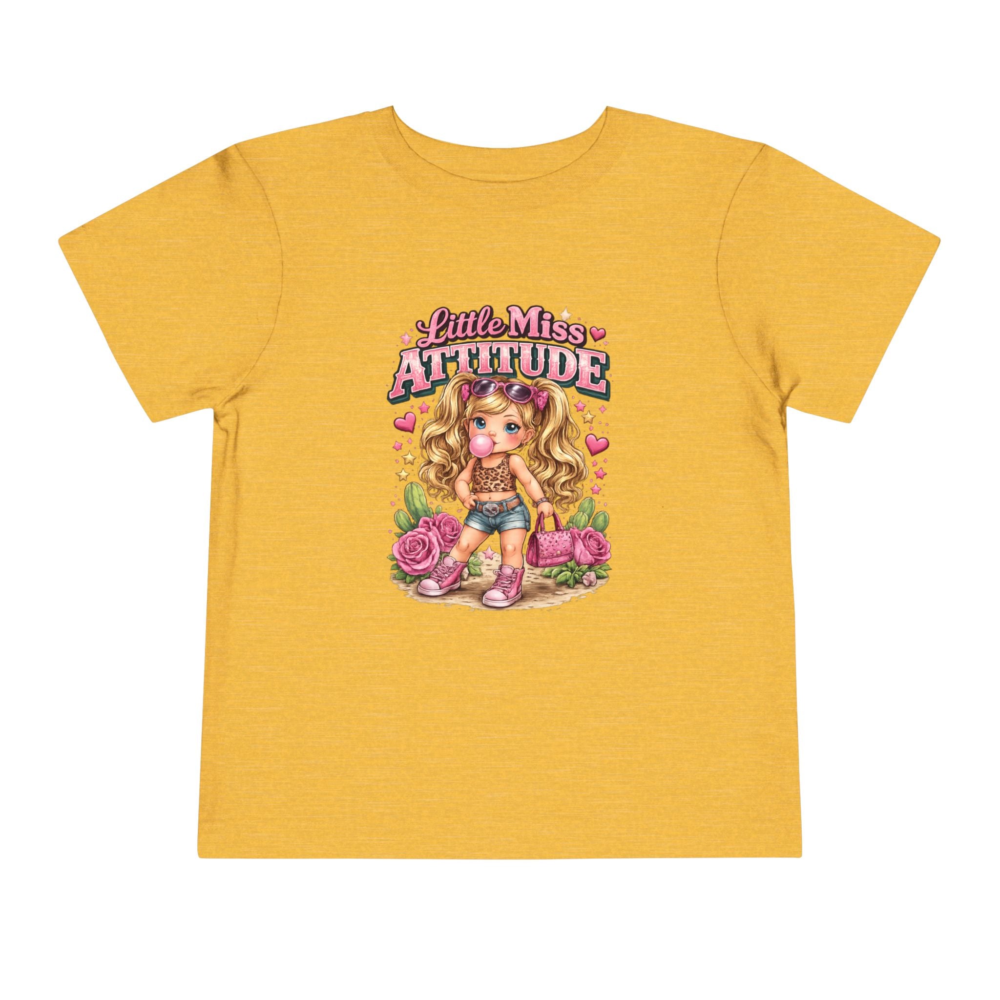 Little Miss Attitude toddler shirt | Cute girl character graphic tee