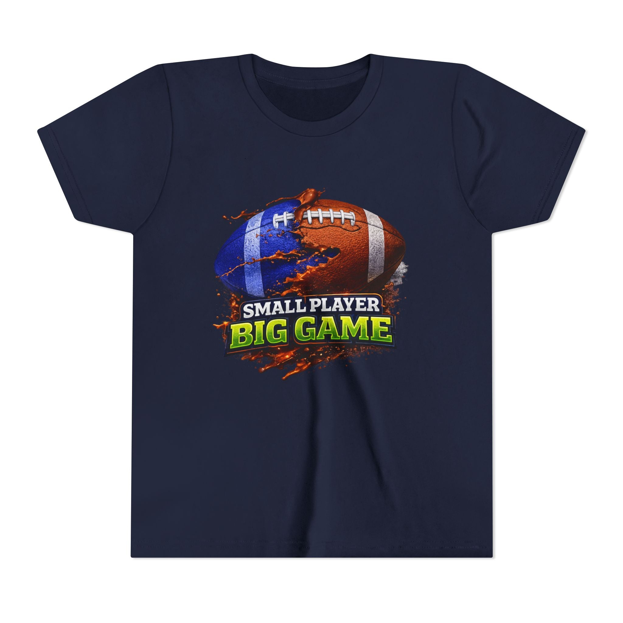 "Small Player Big Game" Graphic Shirt -Youth Football Tee