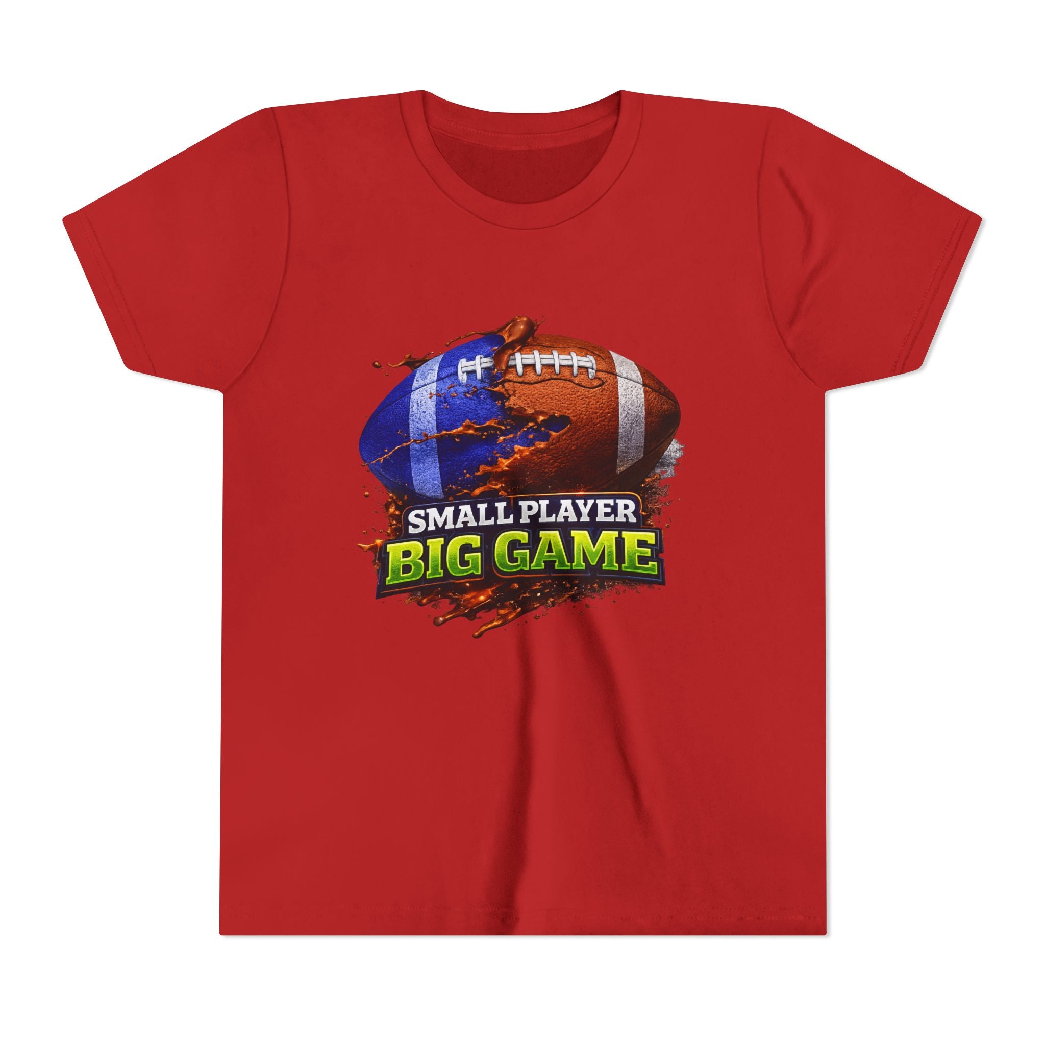 "Small Player Big Game" Graphic Shirt -Youth Football Tee